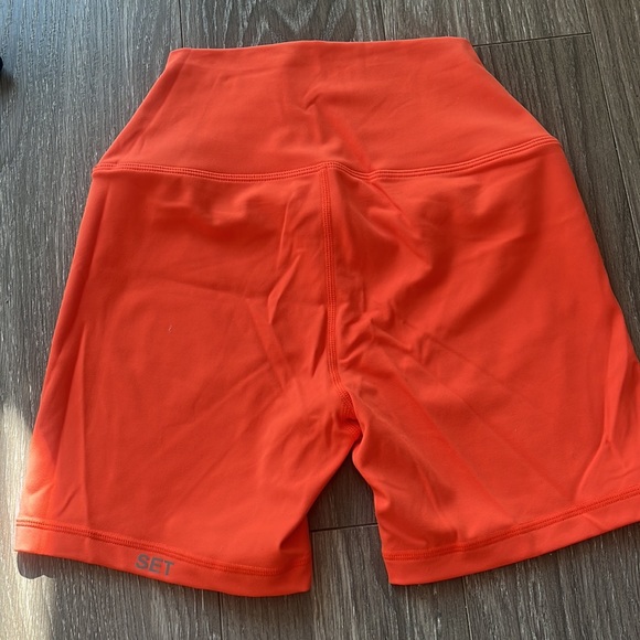 set active neon orange biker shorts sport body - Picture 2 of 3